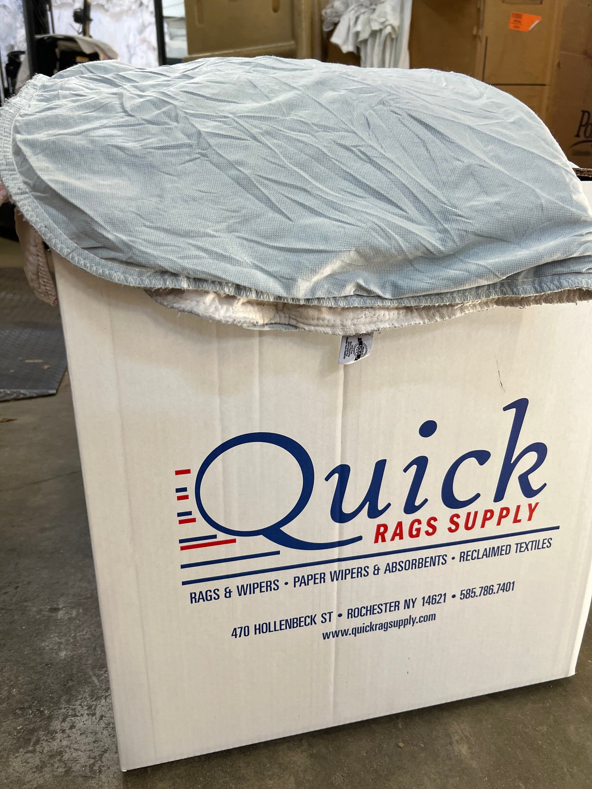 Reclaimed Absorbent Pads — Wholesale Industrial Wiping & Spill Pads- (Approx. 50 pieces per 50 pound box) - Quick Rag Supply