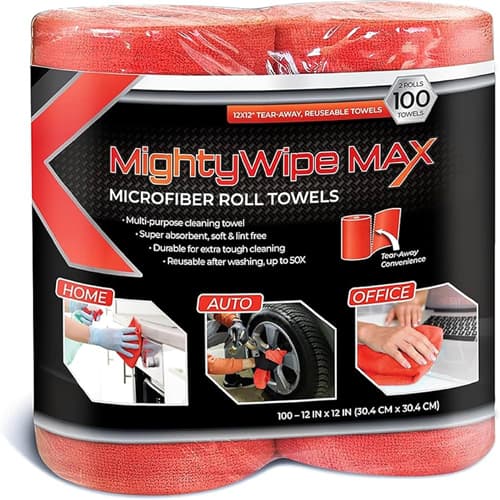 red microfiber paper towels