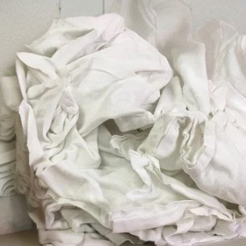 reclaimed white flannel rags