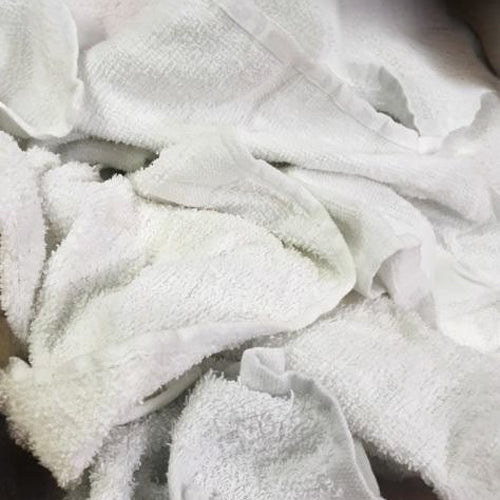 reclaimed white half terry towels